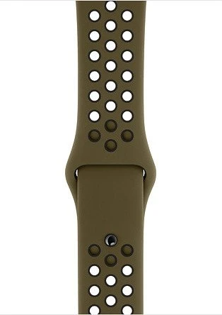 Apple Nike Sportarmband S/M und M/L für Apple Watch 44mm olivgrün/schwarz