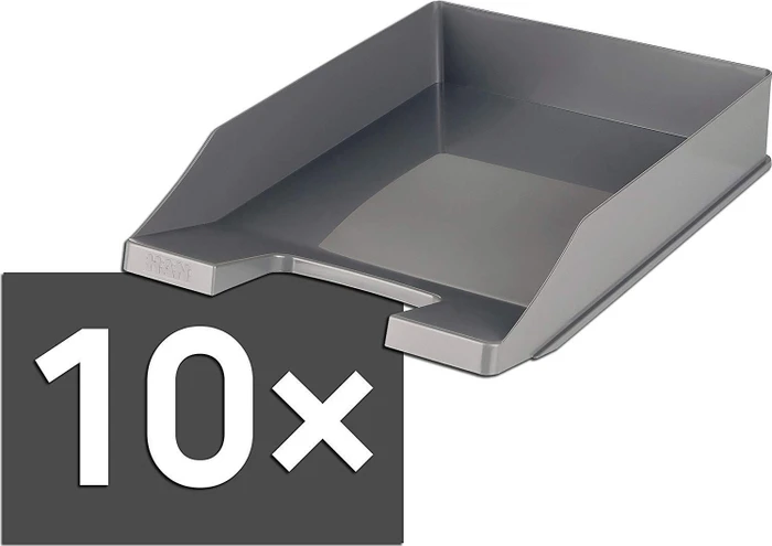 HAN Klassik Papierablage, A4, dunkelgrau, 10er-Pack