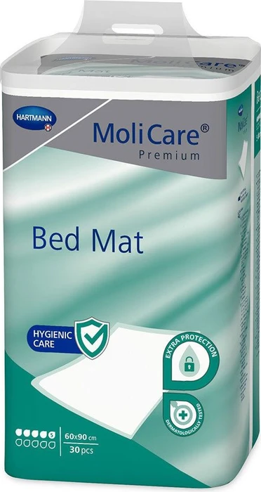 Hartmann MoliCare Premium Bed Mat 5 Tropfen Bettschutzeinlage, 60x90cm, 30 Stück