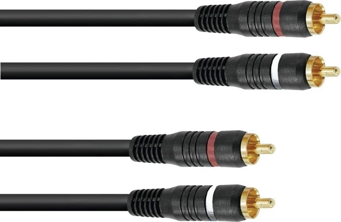 Omnitronic 2x Cinch Stecker/2x Cinch Stecker, 10m