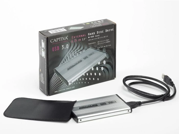 Captiva External Hard Disc Drive, USB 3.0 Micro-B