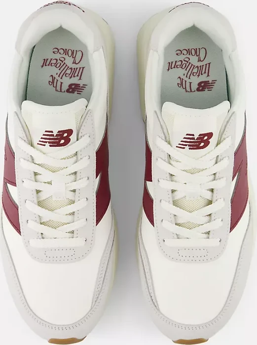 New Balance 370 sea salt/classic crimson
