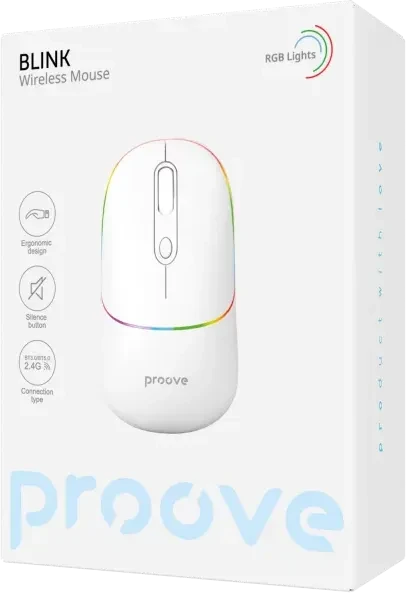 Proove Blink Wireless Office Mouse, weiß, USB/Bluetooth