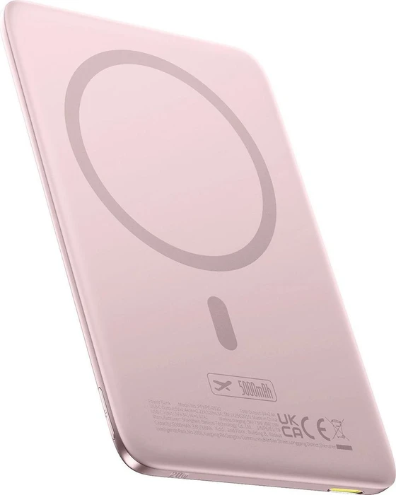 Baseus PicoGo Ultra-Slim Magnetische Powerbank 5000mAh rosa