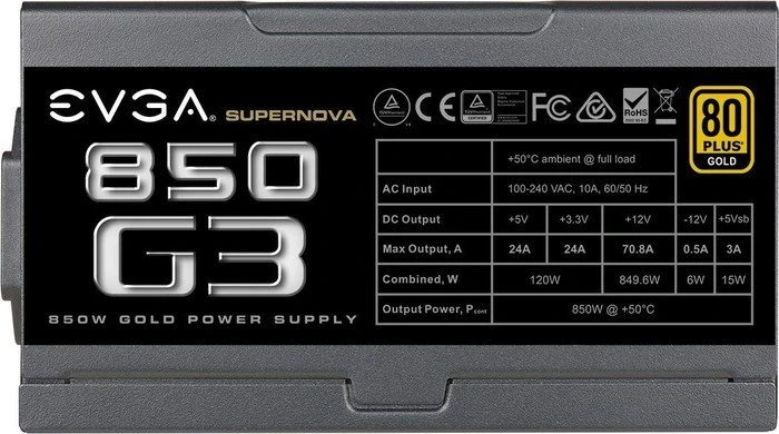 EVGA SuperNOVA G3 850 850W, ATX
