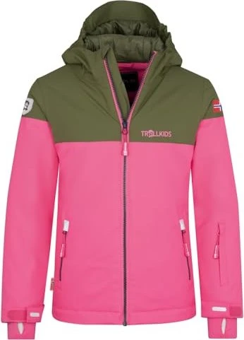 Trollkids Girls Hallingdal Skijacke dusky olive/light magenta (Junior)
