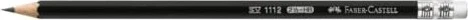 Faber-Castell SV 1112 HB Bleistift HB graphit, schwarz, Radierer