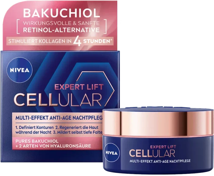 Nivea Cellular Expert Lift Bakuchiol Multi-Effekt Anti-Age Nachtpflege, 50ml