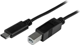 StarTech USB 2.0 Kabel, USB-C 2.0 auf USB-B 2.0 schwarz, 1m (USB2CB1M)