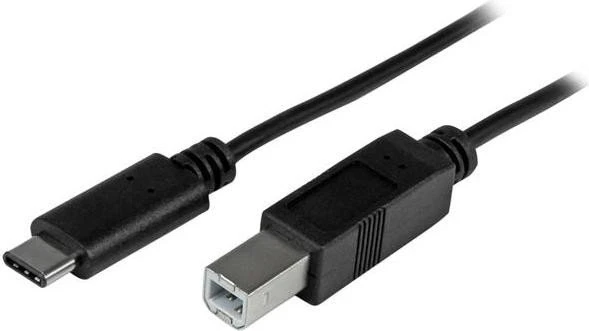 StarTech USB 2.0 Kabel, USB-C 2.0 auf USB-B 2.0 schwarz, 1m (USB2CB1M)