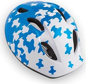 MET Super Buddy Kinderhelm white blue airplanes/matt