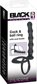 You2Toys Black Velvets Cock & Ball Ring