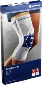 Bauerfeind GenuTrain Kniebandage P3 links Größe 5 titan, 1 Stück