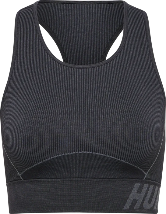hummel Christel Sport-BH black/asphalt melange (Damen)