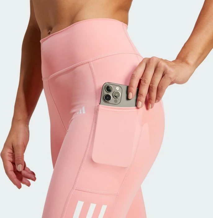 adidas Optime 3-Streifen Full-Length Hose lang semi pink spark (Damen)