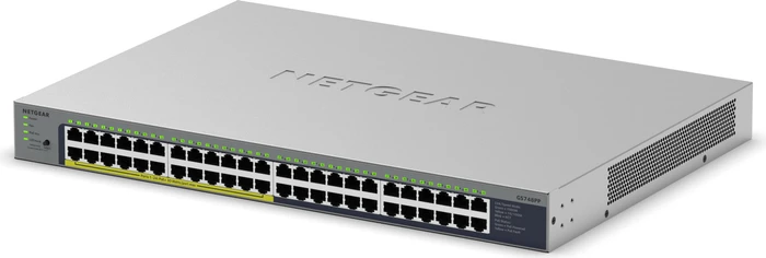 Netgear GS700 Rackmount Gigabit Switch, 48x RJ-45, 380W PoE+
