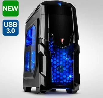 Inter-Tech Q2 Illuminator, Acrylfenster, Lüfter LED blau
