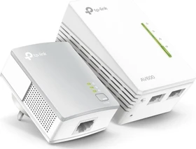 TP-Link AV600 Powerline Extender Starter Kit, Powerline/WLAN-Access Point und Powerline-Adapter Set, 2er-Bundle (TL-WPA4221KIT)