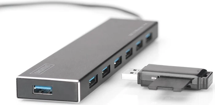 Digitus Office Hub, USB-Hub, 7x USB-A 3.0, USB-A 3.0 [Stecker]