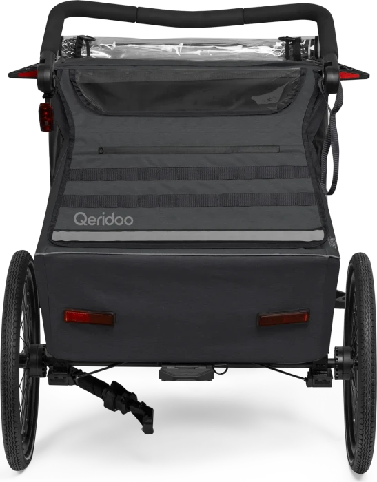 Qeridoo Kidgoo 2 Lite Fahrradanhänger steel grey (Modell 2026)