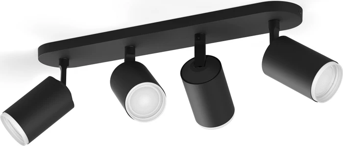 Philips Hue White and Color Ambiance Fugato Spot 4-flammig schwarz