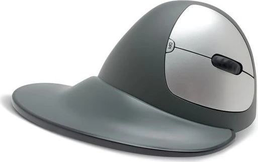 Goldtouch Semi-Vertical Wireless Mouse schwarz/silber, Rechtshänder, Medium, USB