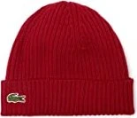 Lacoste Rippstrick Brushed Beanie burgunder