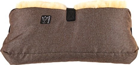 Kaiser Big Double Lammfellhandwärmer brown melange
