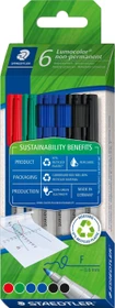 Staedtler Lumocolor 316 non-permanent sortiert, 6er-Set