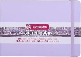 Royal Talens Skizzenbuch pastellviolett, 148x210mm, glatt, 80 Blatt