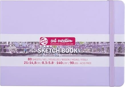 Royal Talens Skizzenbuch pastellviolett, 148x210mm, glatt, 80 Blatt