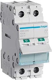 Hager Ausschalter 100A 2 Schließer 400V AC 2PLE