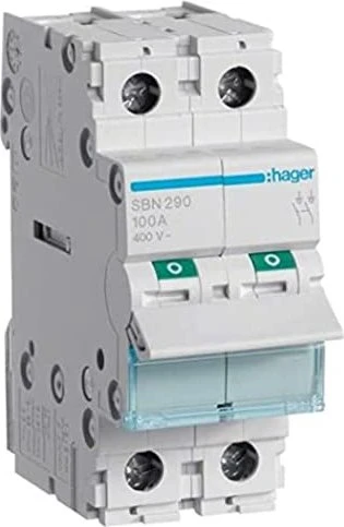 Hager Ausschalter 100A 2 Schließer 400V AC 2PLE