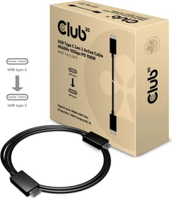 Club 3D USB-C 3.1 Kabel, 10Gb/s, 4K60Hz, 100W PD, USB-C 3.1 Stecker auf USB-C 3.1 Stecker, 0.8m (CAC-1522)