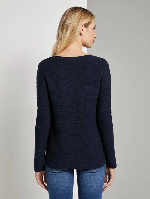 Tom Tailor Rundhalsausschnitt Strickpullover sky captain blue (Damen)