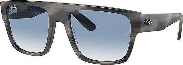 Ray-Ban RB0360S Drifter 57mm polished striped grey/clear-blue