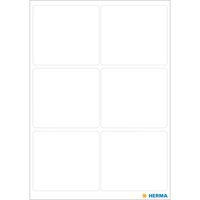 Herma Vielzwecketiketten, 36x40mm, weiß, 7 Blatt (42 Etiketten)