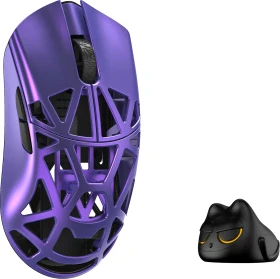 WLMouse Beast X Mini Pro Wireless 8K Magnesium Gaming Mouse, Solid Side + Omron Optical, violett, USB