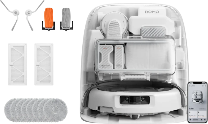DJI ROMO P2 Clean More Combo Saug-/Wischroboter inkl. Absaug-/Reinigungsstation
