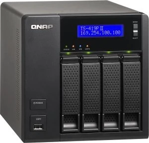 QNAP Turbo Station TS-419P II, 512MB RAM, 2x RJ-45 1000Base-T, 2x USB-A 3.0