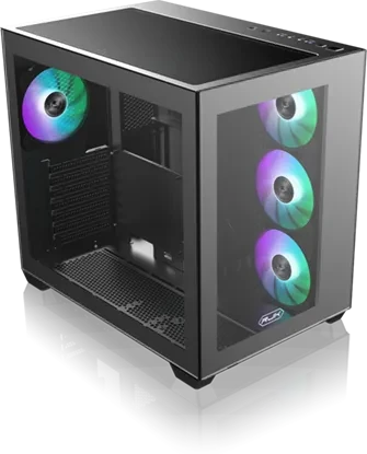 Raijintek Paean C7 TG4 Black, schwarz, Glasfenster