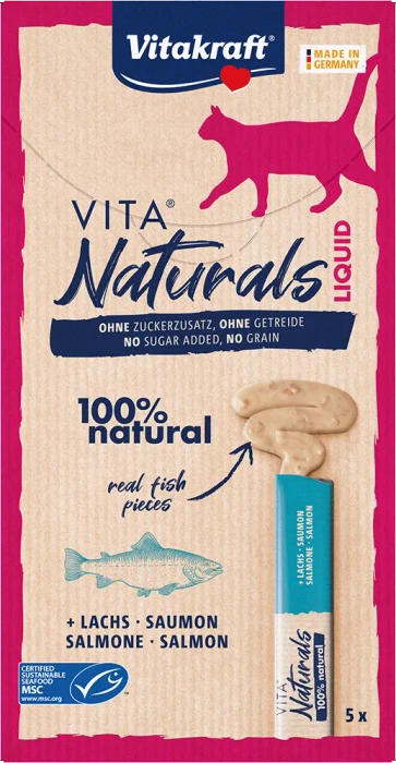 Vitakraft Vita Naturals Stick, Lachs, 75g (5x 15g)
