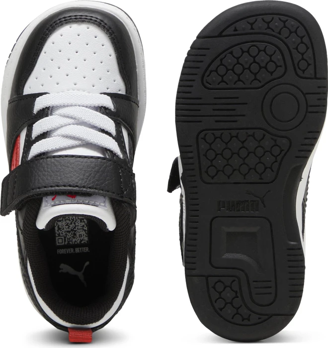 Puma Rebound V6 Lo puma white/for all time red/puma black (Junior)