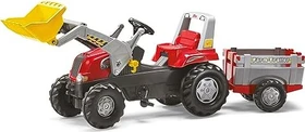 rolly toys rollyJunior RT Trettraktor mit Frontlader und Anhänger rot
