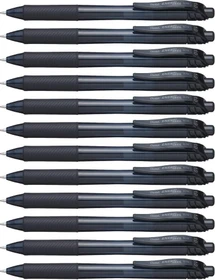 Pentel EnerGel X BL110 1.0mm/0.5mm Gelroller schwarz/transparent, 12er-Pack