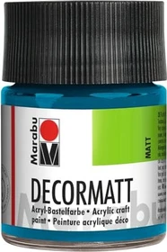 Marabu Decormatt Acryl Acrylfarbe, cyan, 50ml
