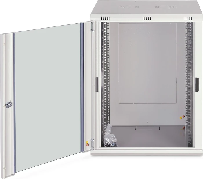Digitus Dynamic-N Serie 19" Wandgehäuse 16HE, unmontiert, Sicherheitsglastür, IP2X, RAL 7035, 600mm tief