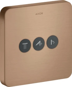 Hansgrohe Axor ShowerSelect softcube Kontrollfeld mit 3 Ventilen brushed red gold