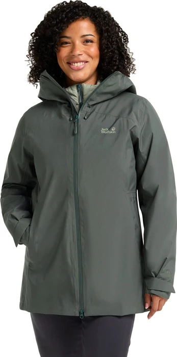 Jack Wolfskin Icecape 3in1 Down Funktionsjacke slate green (Damen)