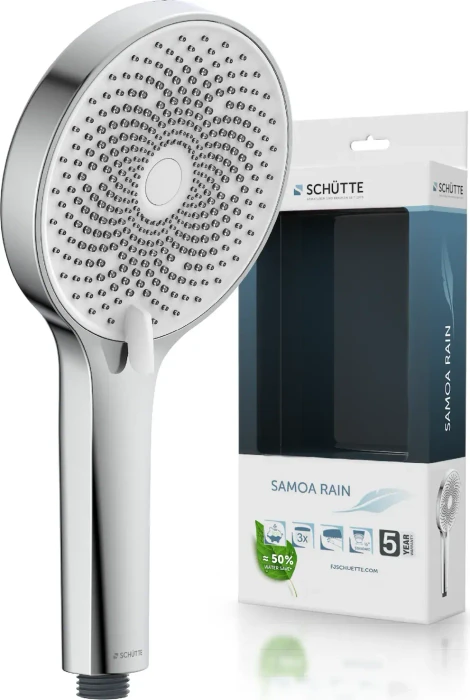 Schütte Samoa Rain Handbrause, wassersparend, chrom/weiß (60252)